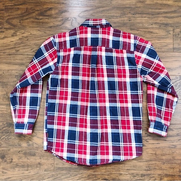 Gravel Gear • mens thick plaid flannel shirt red blue warm lined heavy workwear - Picture 7 of 8